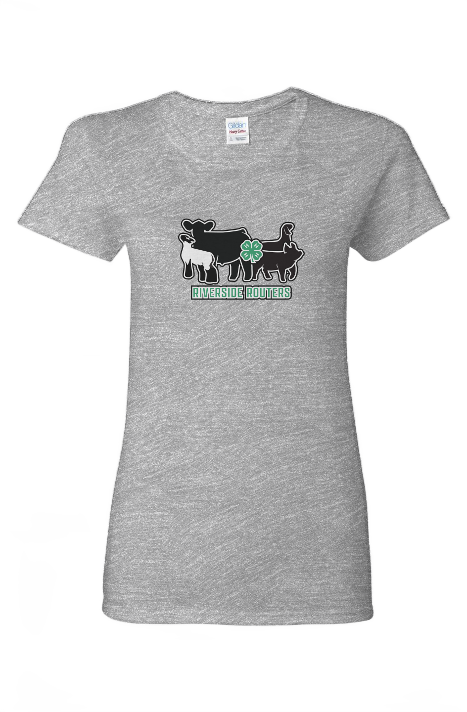 4H Riverside Routers Women's Front Print Heavy Cotton Tee