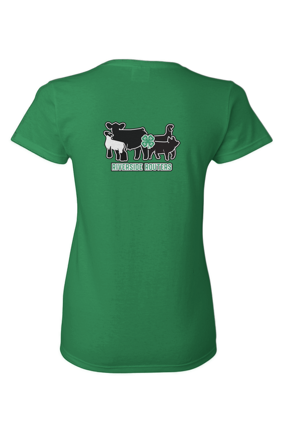 4H Riverside Routers Women's Back Print Heavy Cotton Tee