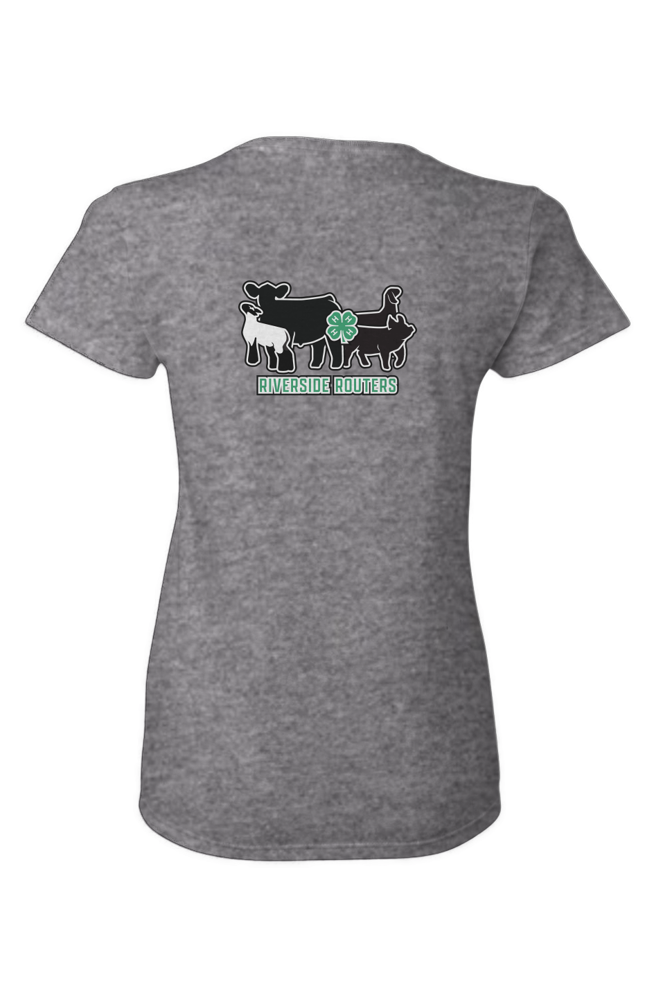 4H Riverside Routers Women's Back Print Heavy Cotton Tee