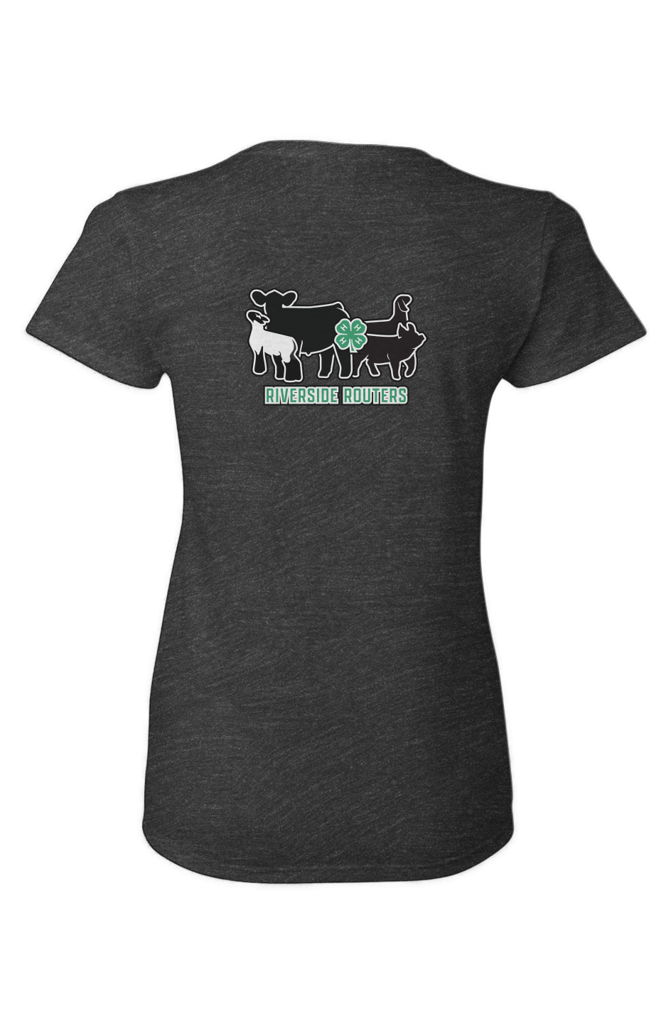 4H Riverside Routers Women's Back Print Heavy Cotton Tee