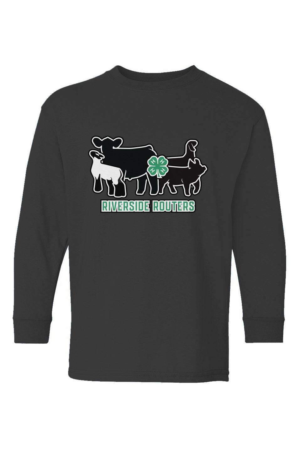 4H Riverside Routers Heavy Cotton Youth Long Sleeve Tee