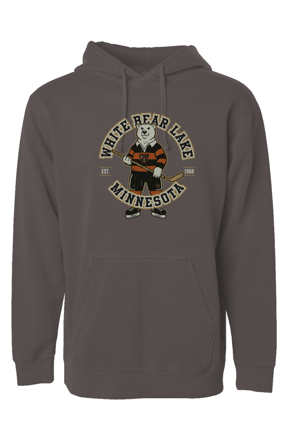 White Bear Lake Hockey Polar Bear Pigment Dyed Hoodie