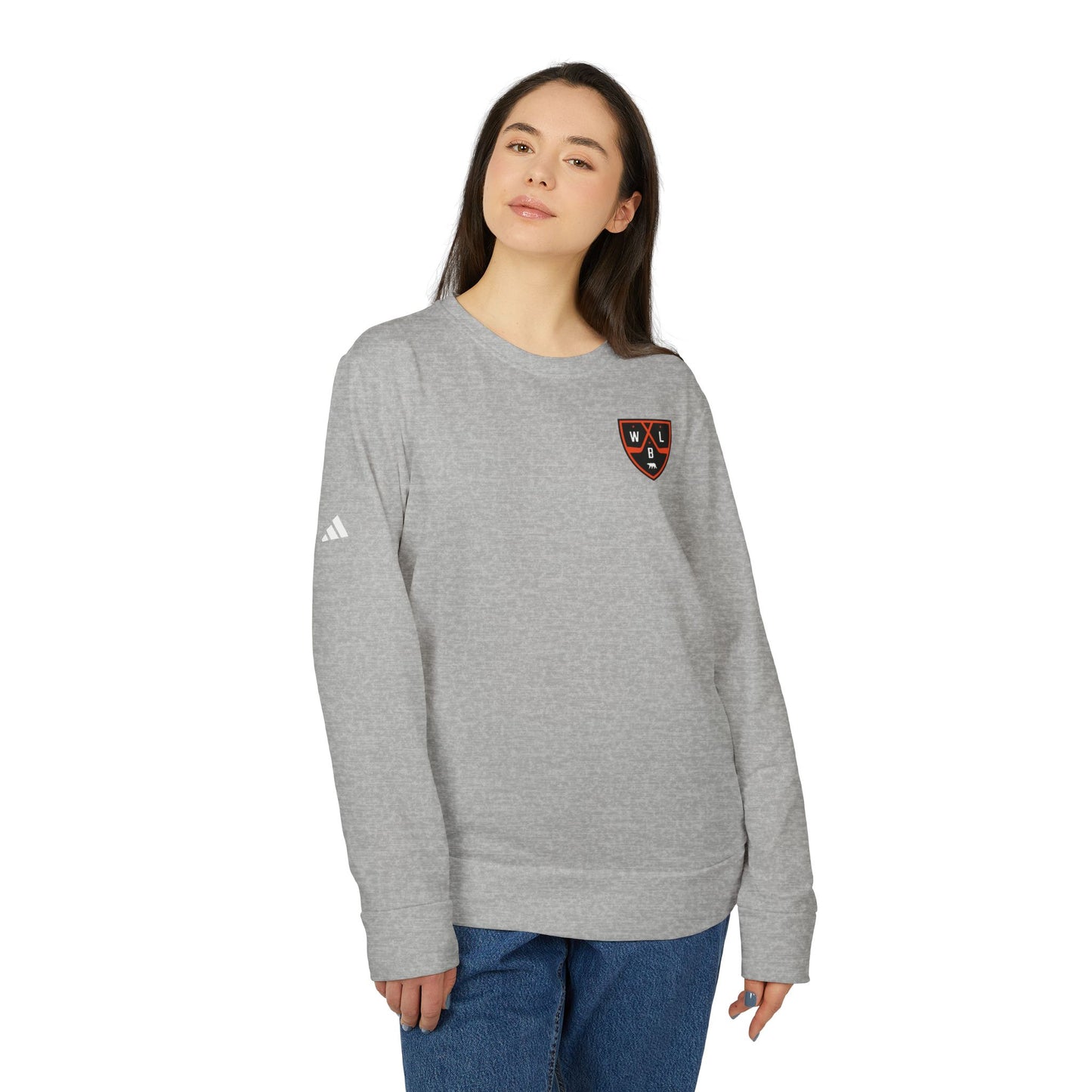 White Bear Lake Hockey Shield Adidas® Unisex Fleece Crewneck Sweatshirt