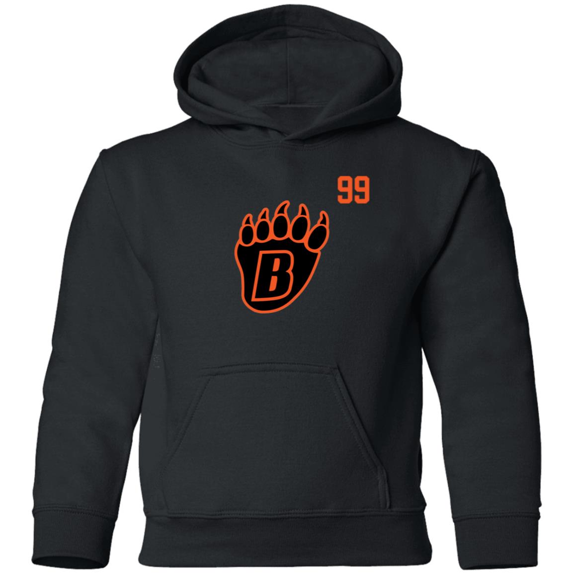 White Bear Lake Hockey Customizable Blackout Youth Pullover Hoodie