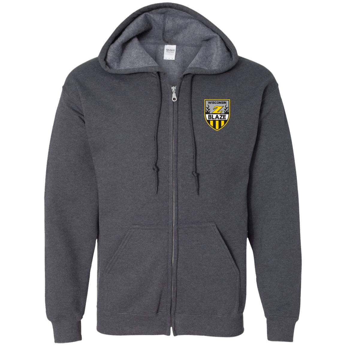 WI Blaze Hockey Zip Up Hooded Sweatshirt