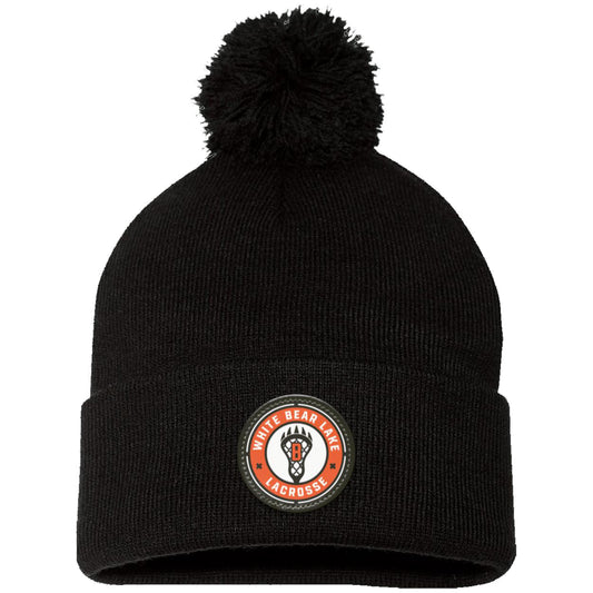 WBLAX Logo Pom Pom Beanie Patch Hat