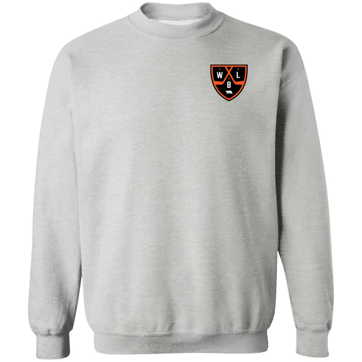 White Bear Lake Hockey Shield Adult Crewneck Pullover Sweatshirt