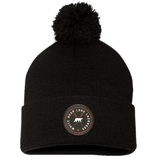 WBLAX Pom Pom Beanie Patch Hat