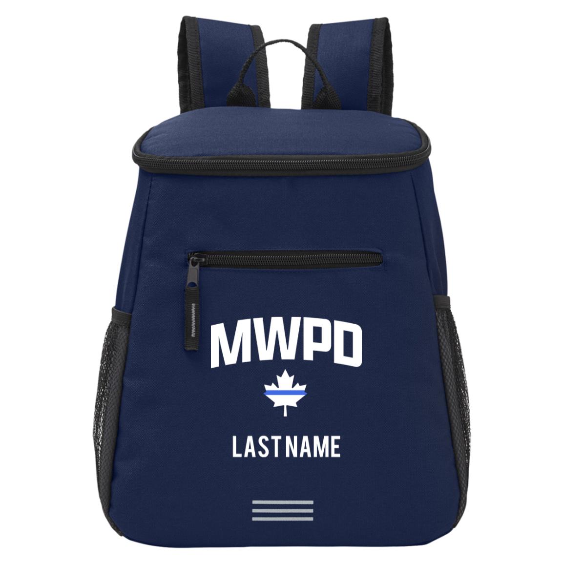 Maplewood Police Customizable Backpack Cooler