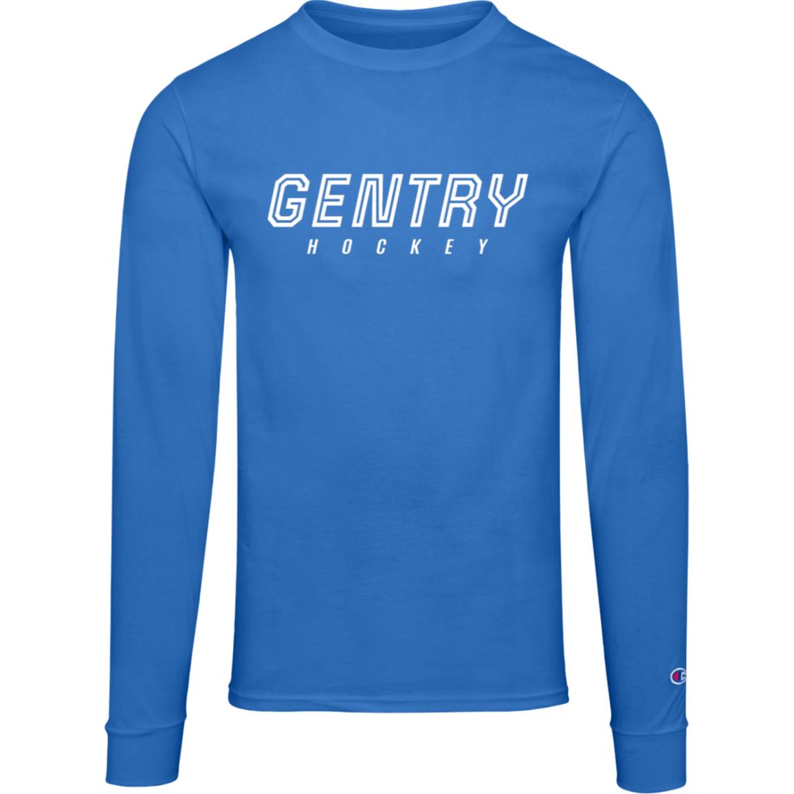 Gentry Academy Outline Men's Champion Long Sleeve Tee