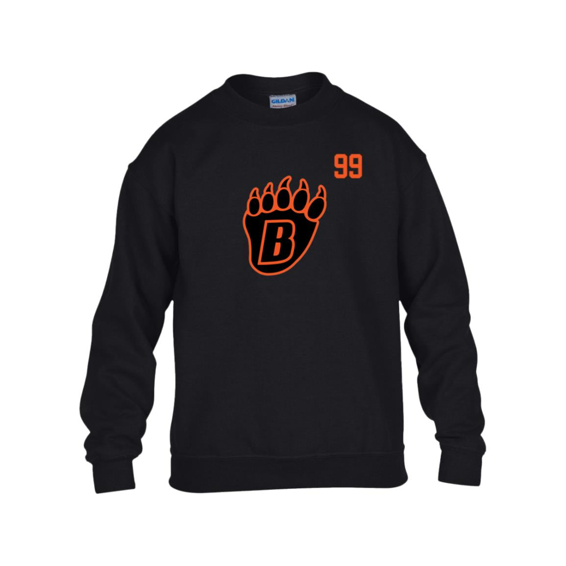 White Bear Lake Hockey Customizable Blackout Youth Heavy Blend Fleece Crew