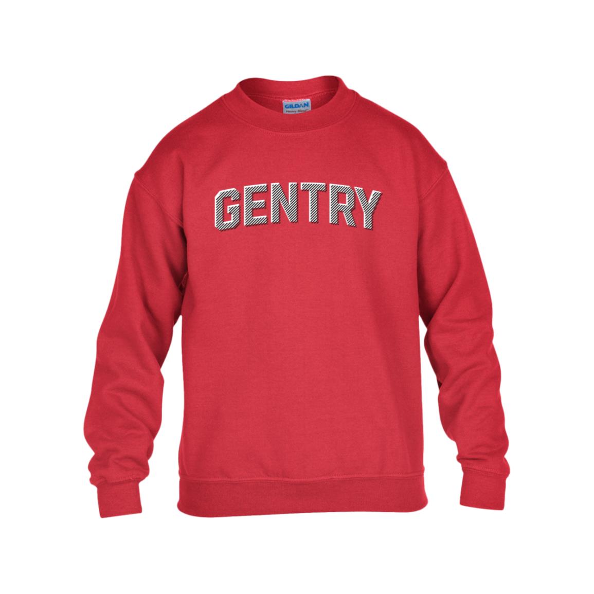 Gentry Academy Crosshatch Youth Heavy Blend Fleece Crew