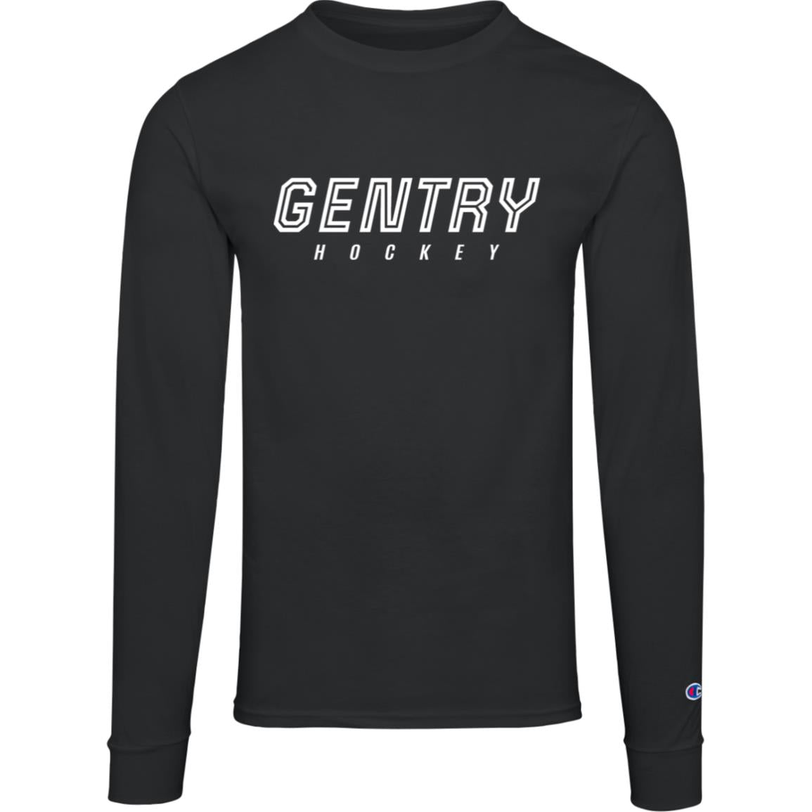 Gentry Academy Outline Men's Champion Long Sleeve Tee