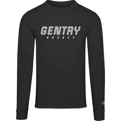 Gentry Academy Outline Men's Champion Long Sleeve Tee