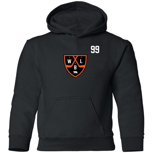 White Bear Lake Hockey Shield Youth Pullover Hoodie [Customize]