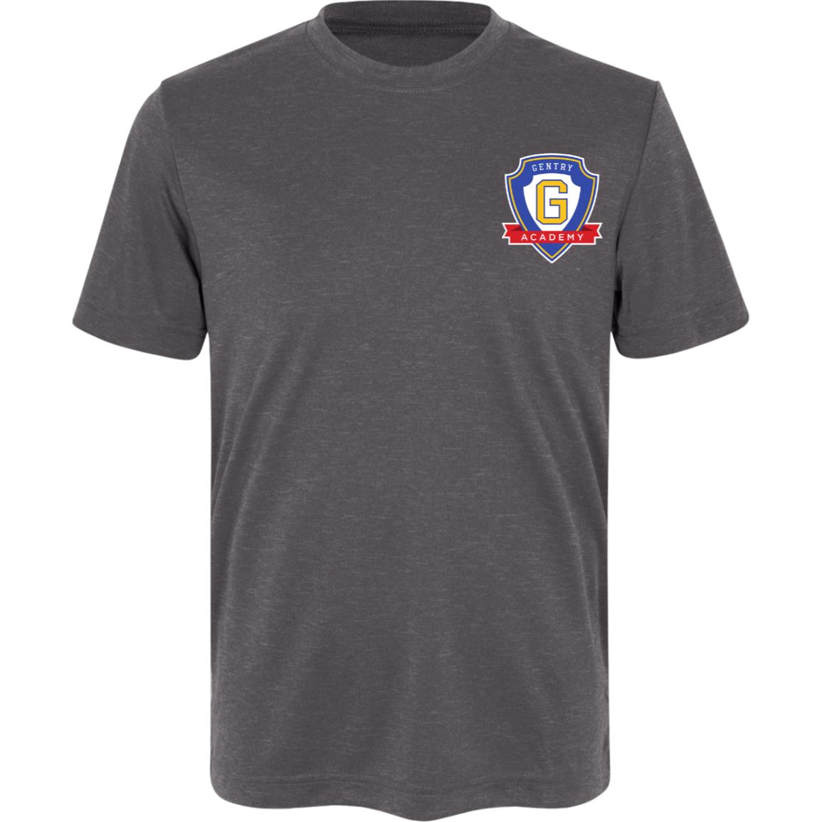 Gentry Academy Shield Youth Team Performance Heather Tee