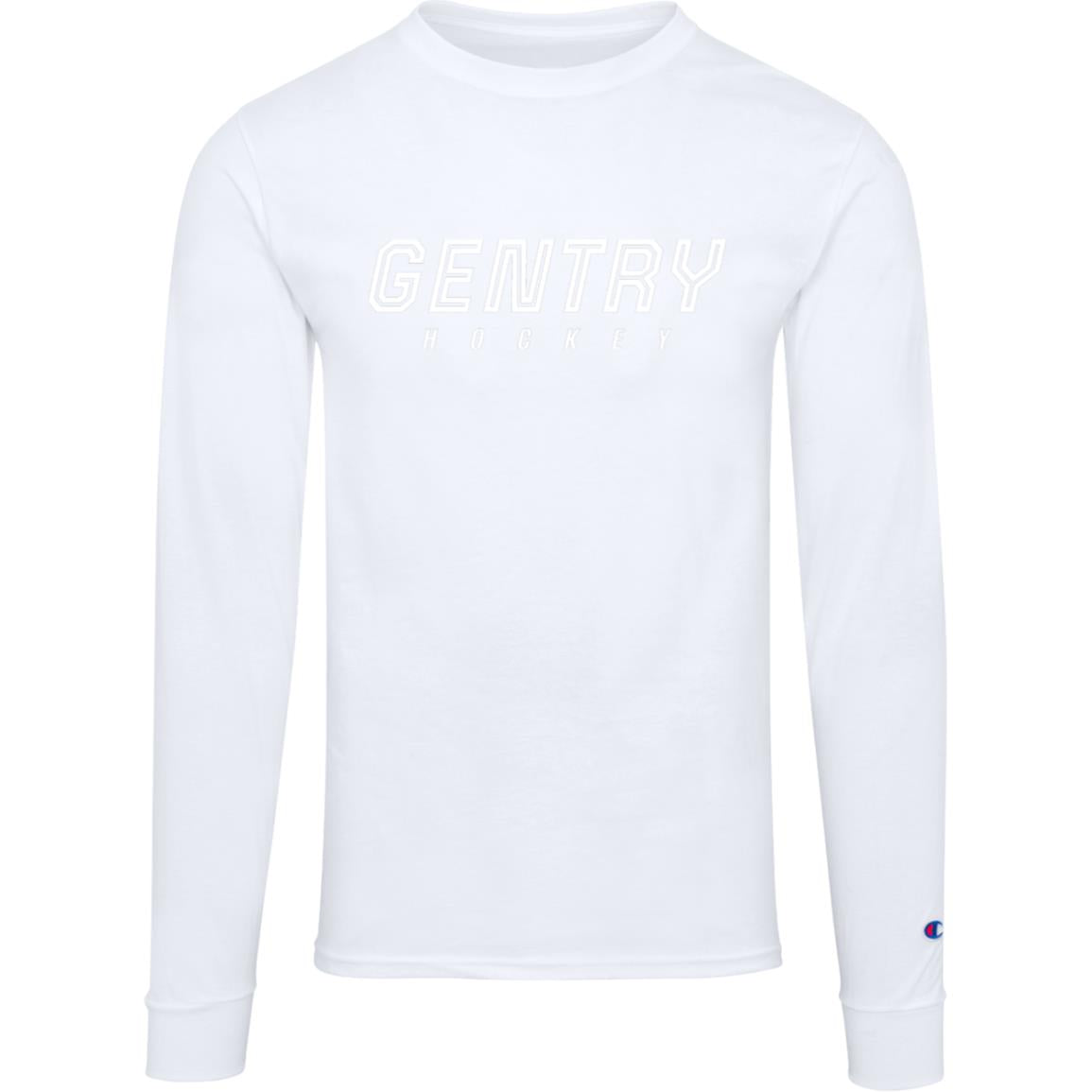 Gentry Academy Outline Men's Champion Long Sleeve Tee