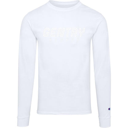 Gentry Academy Outline Men's Champion Long Sleeve Tee