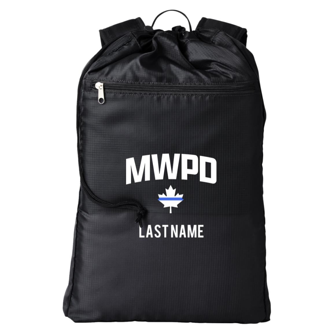 Maplewood Police Customizable Getaway Cinchback Backpack