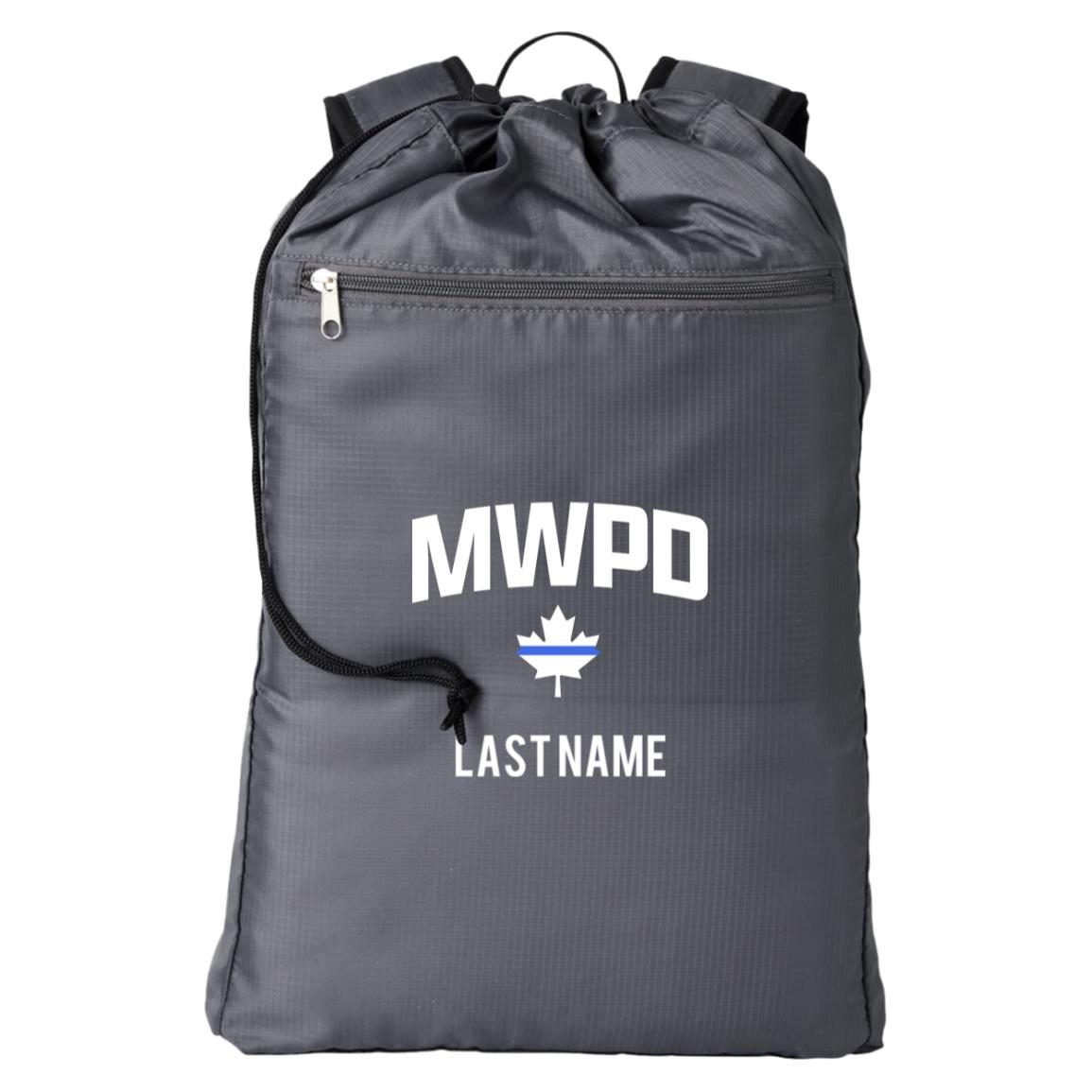 Maplewood Police Customizable Getaway Cinchback Backpack