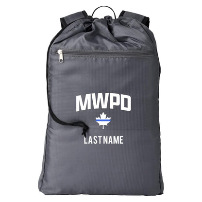 Maplewood Police Customizable Getaway Cinchback Backpack