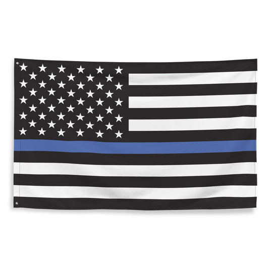 Thin Blue Line One-sided USA Flag