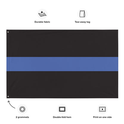 Thin Blue Line One-sided Flag