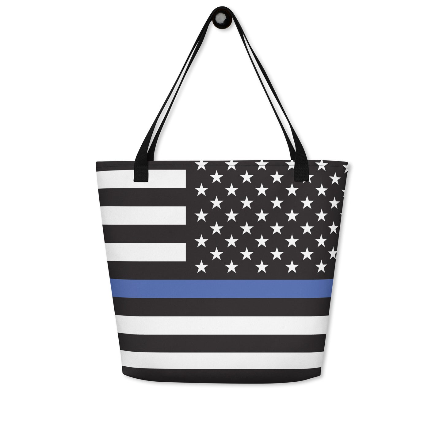 Thin Blue Line USA Flag Large Tote Bag