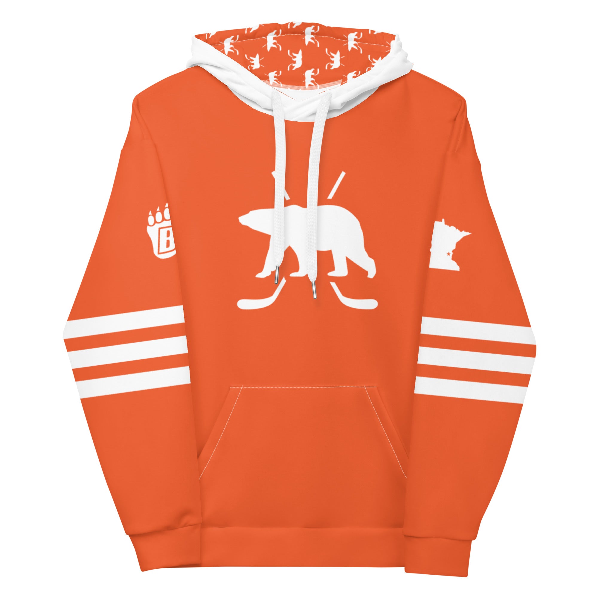 White Bear Lake Hockey Hockey Bear Custom Hoodie