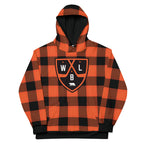 White Bear Lake Hockey Shield Flannel Print Custom Hoodie