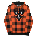 White Bear Lake Hockey Shield Flannel Print Custom Hoodie