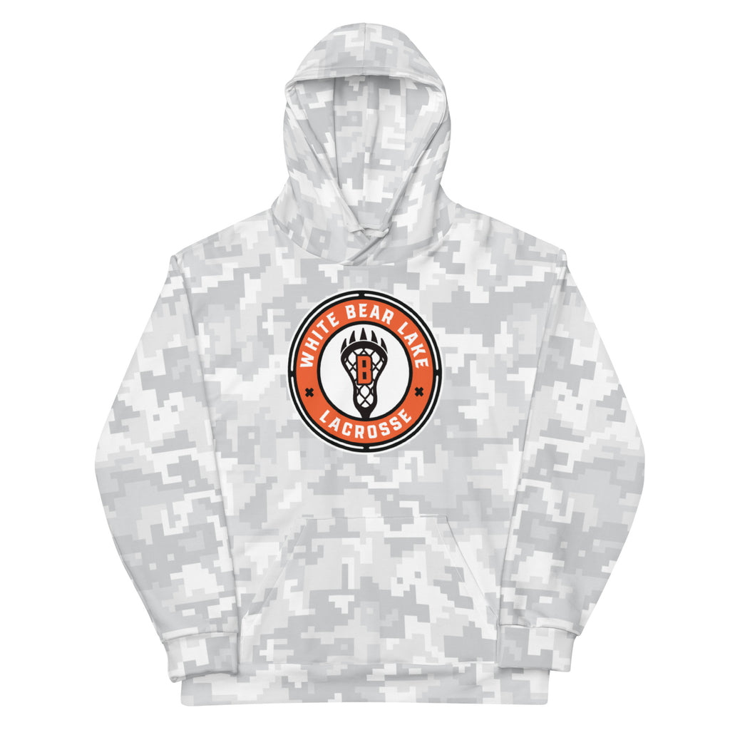 White Bear Lake Lacrosse 2023 Custom White Camo Hoodie