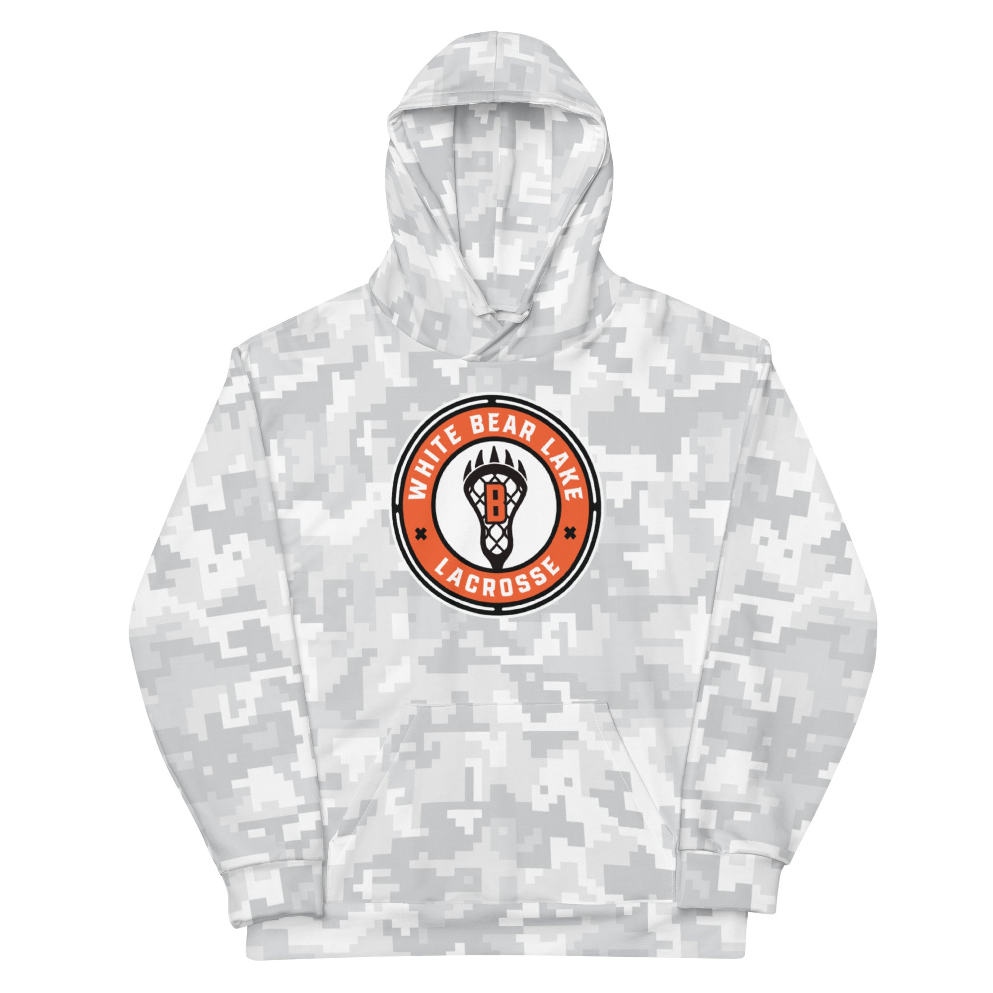 White Bear Lake Lacrosse 2023 Custom White Camo Hoodie