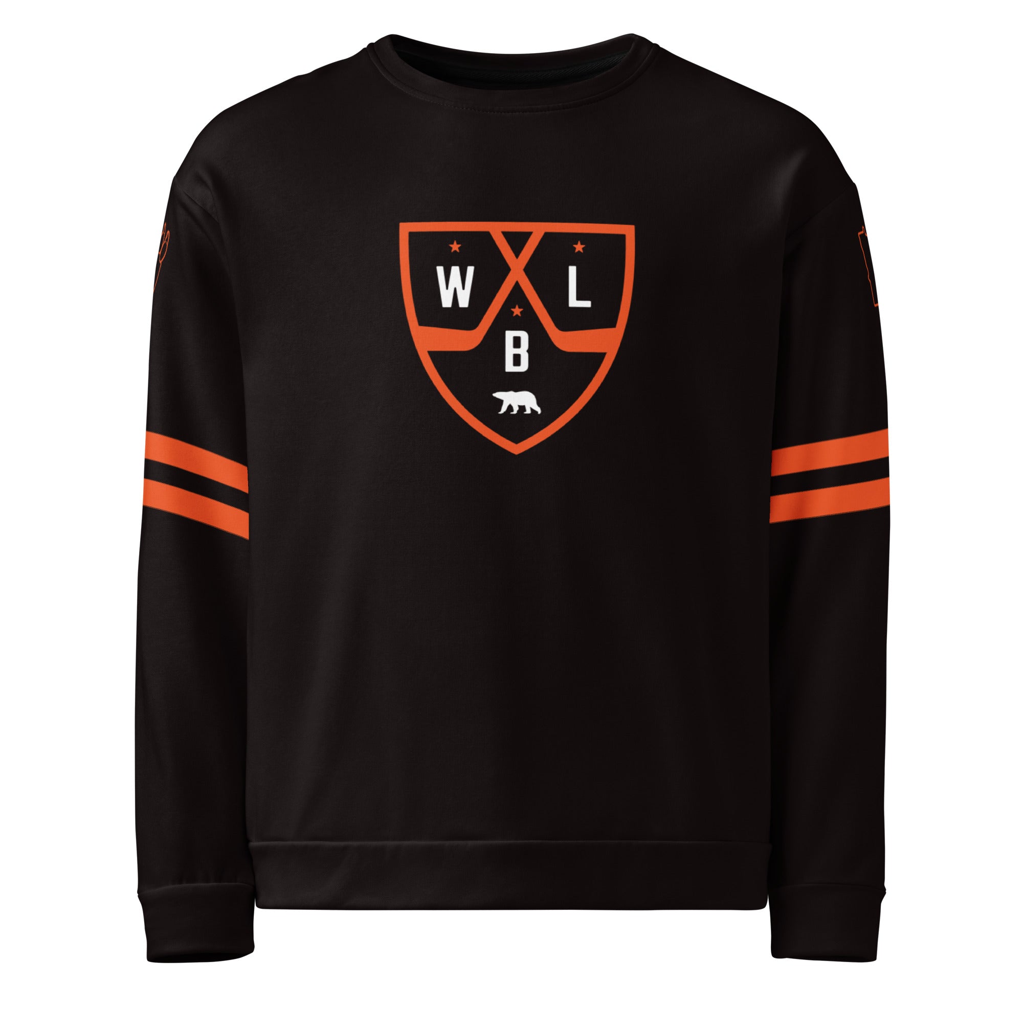 White Bear Lake Hockey Shield Custom Crew Neck Sweatshirt