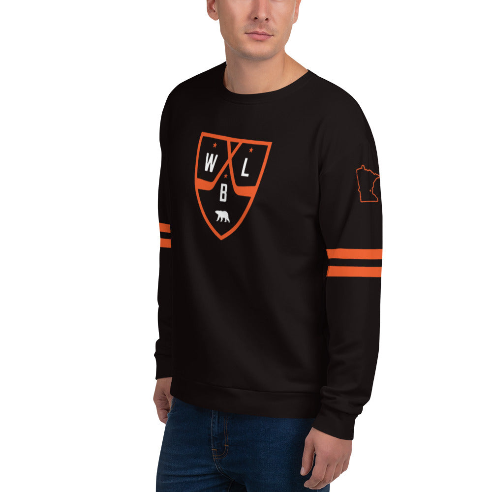 White Bear Lake Hockey Shield Custom Crew Neck Sweatshirt