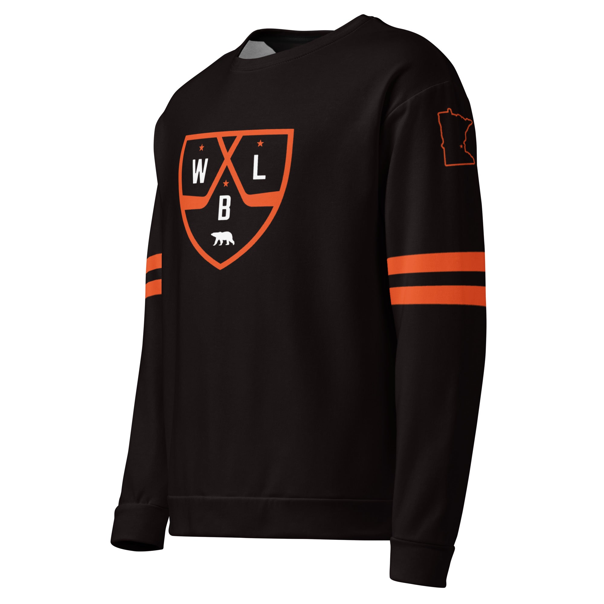 White Bear Lake Hockey Shield Custom Crew Neck Sweatshirt