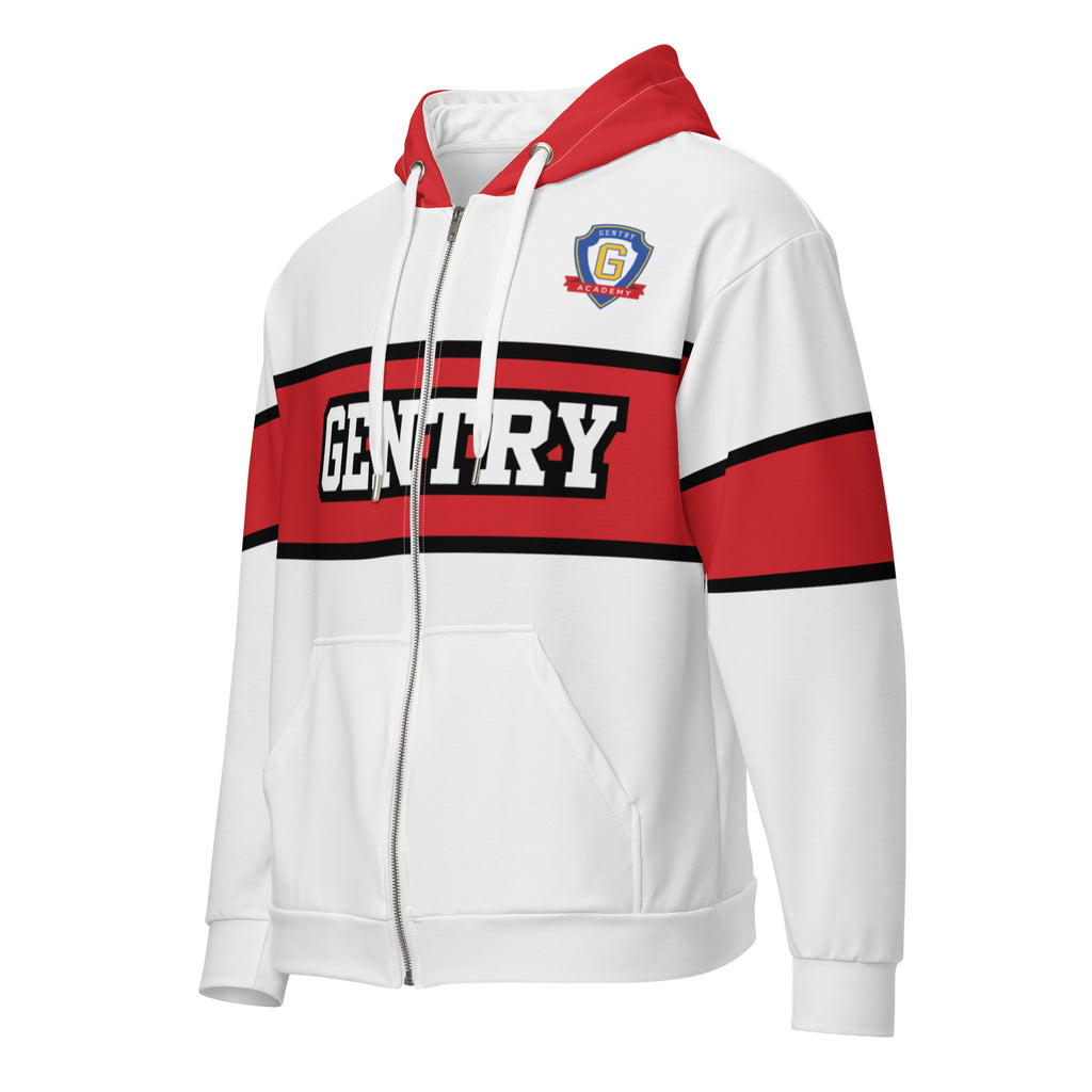 Gentry Academy Jersey Style Unisex Full Zip Hoodie