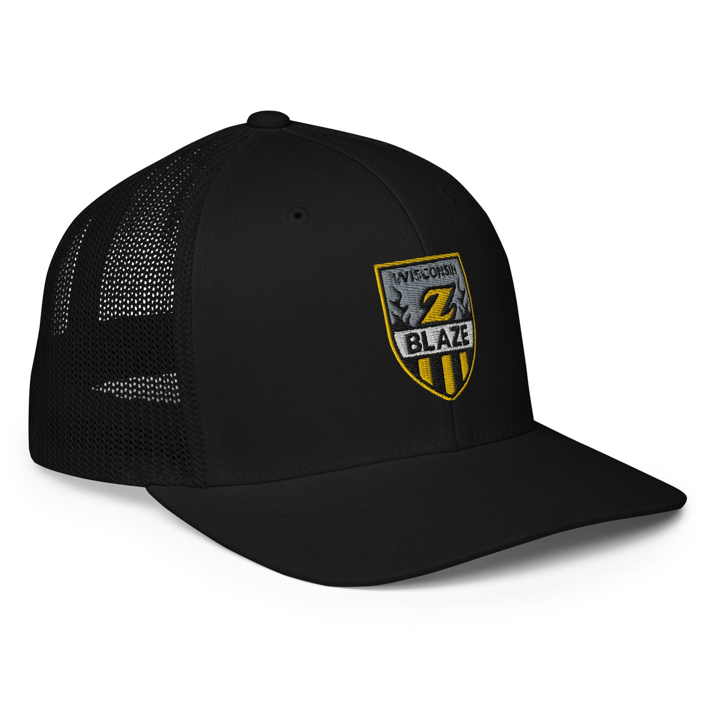 WI Blaze Hockey Closed-Back Trucker Cap