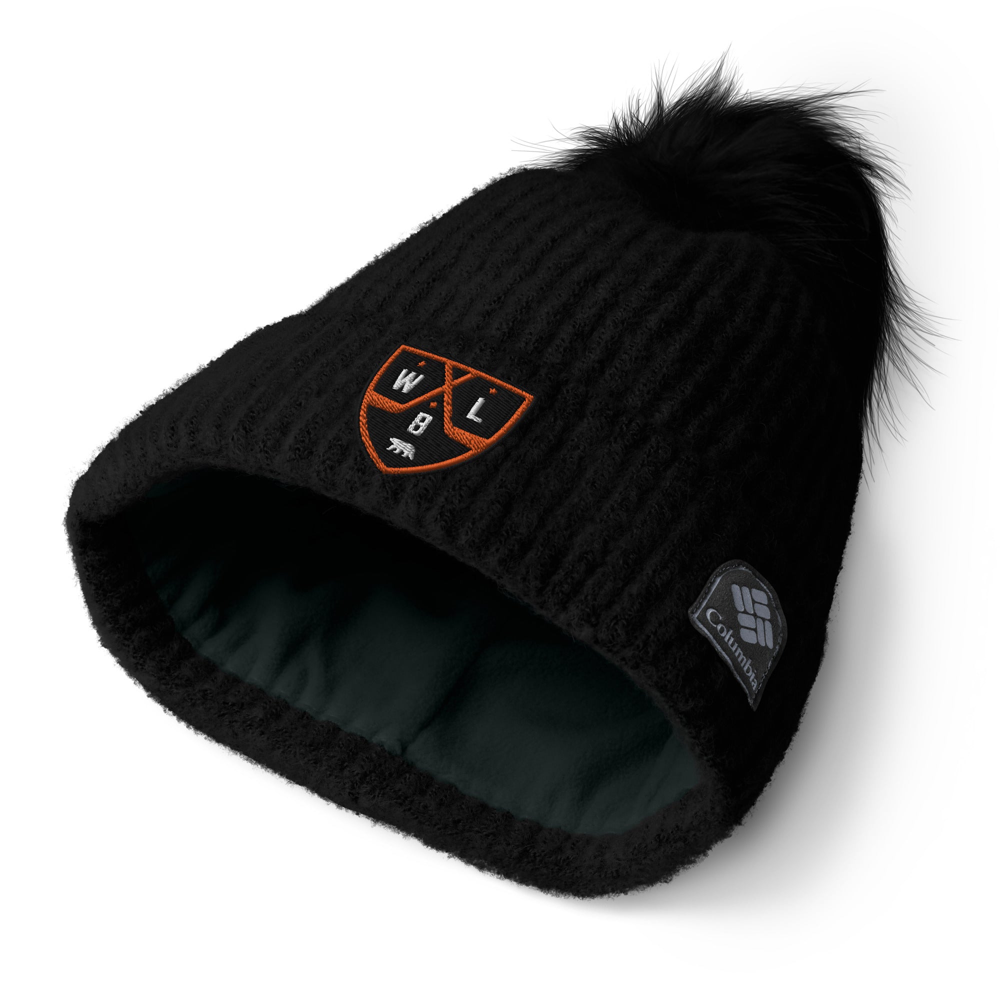 White Bear Lake Hockey Shield Columbia pom-pom beanie