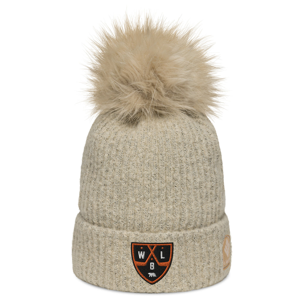 White Bear Lake Hockey Shield Columbia pom-pom beanie