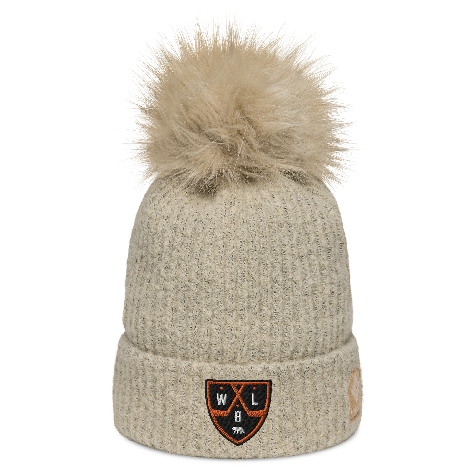 White Bear Lake Hockey Shield Columbia pom-pom beanie