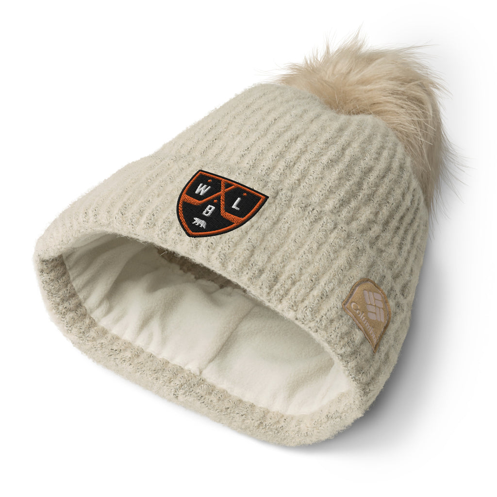 White Bear Lake Hockey Shield Columbia pom-pom beanie
