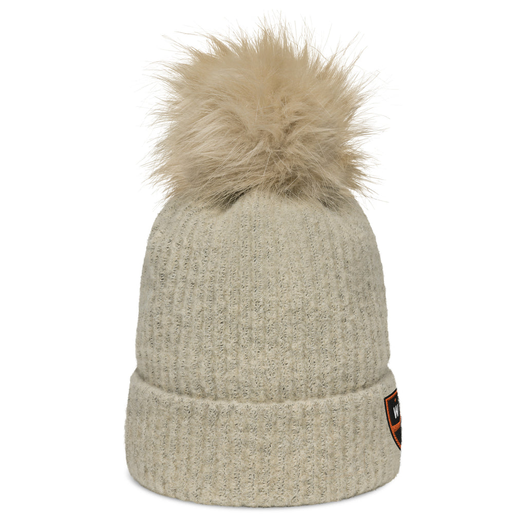 White Bear Lake Hockey Shield Columbia pom-pom beanie