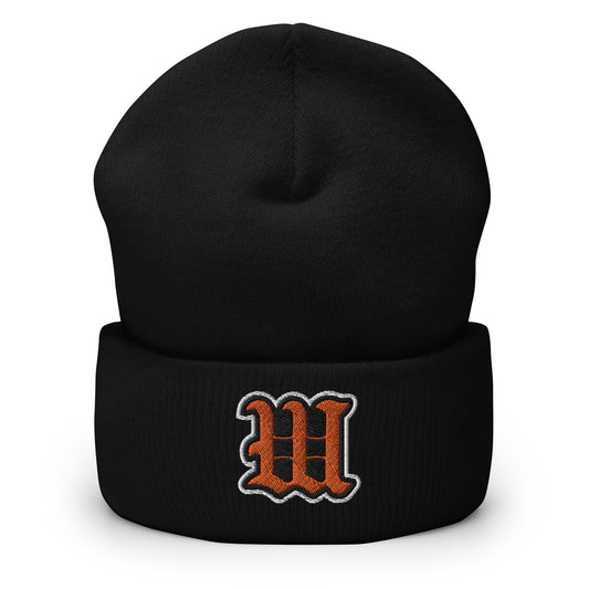 White Bear Lake Baseball Blackletter W Cuffed Beanie