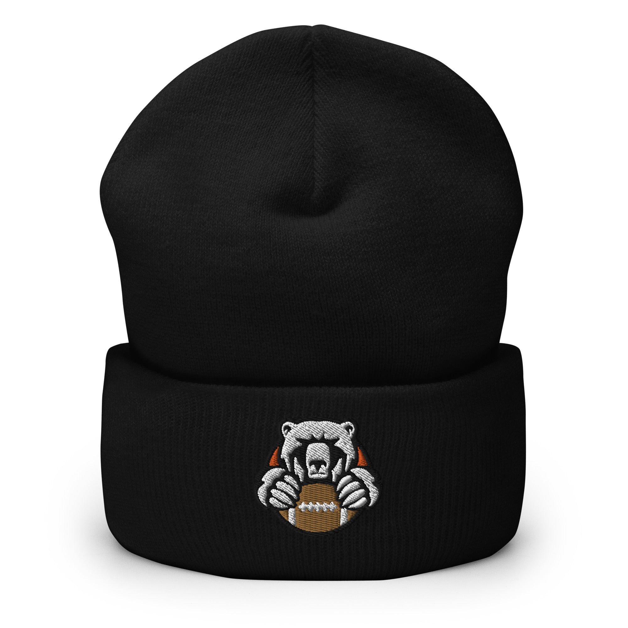 White Bear Lake Football Angry Bear Cuffed Beanie