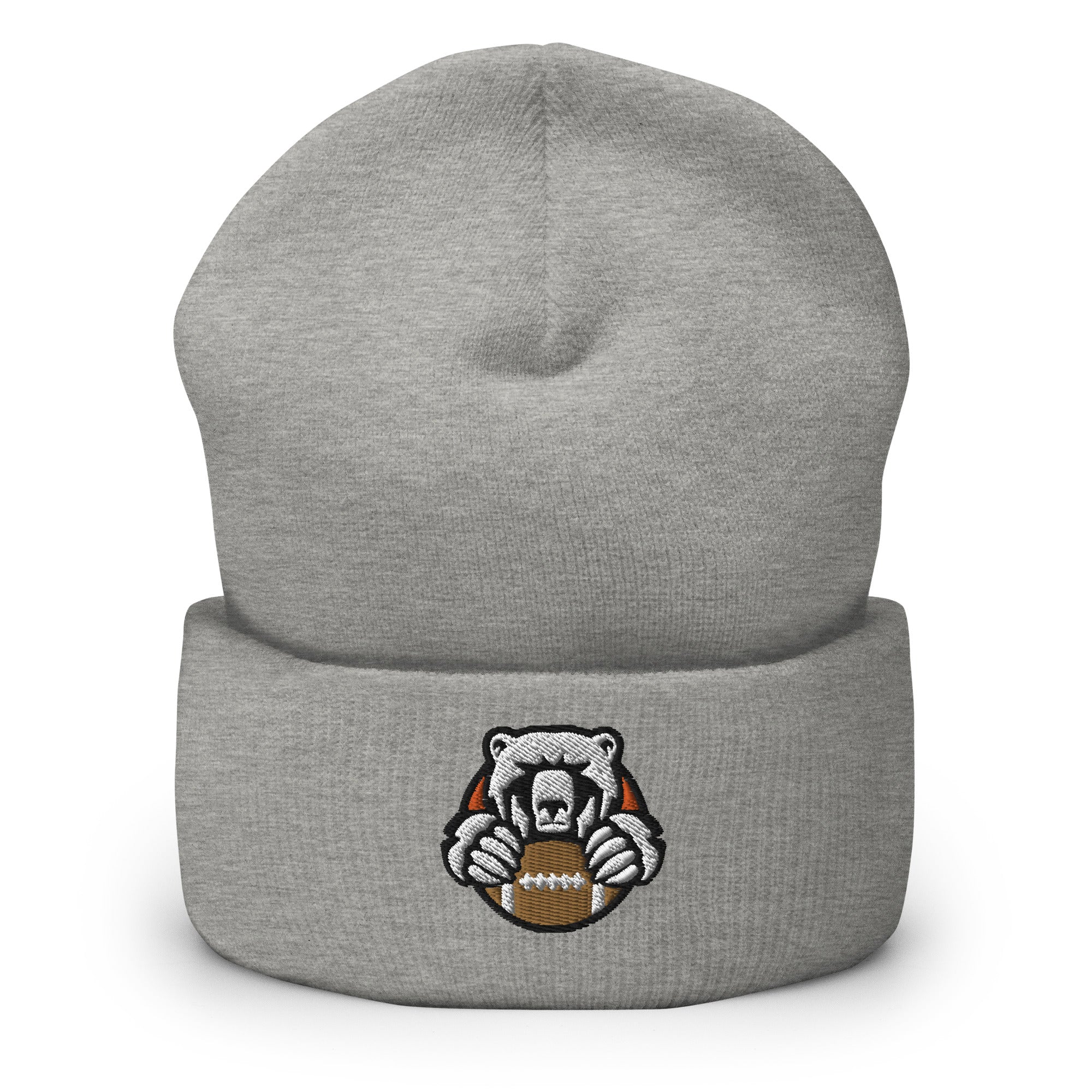 White Bear Lake Football Angry Bear Cuffed Beanie