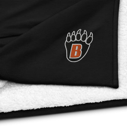 White Bear Lake Bear Paw Premium Sherpa Blanket