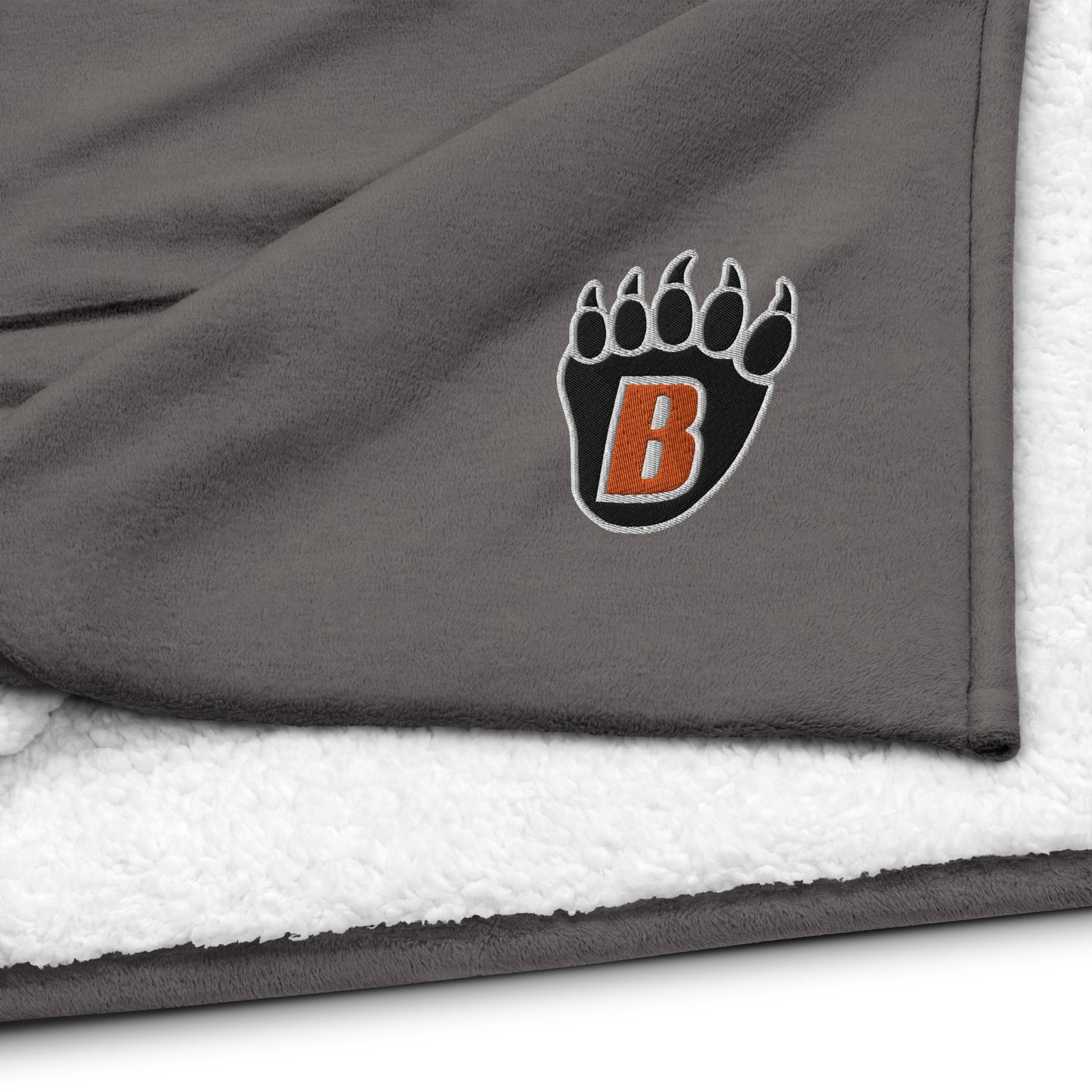 White Bear Lake Bear Paw Premium Sherpa Blanket