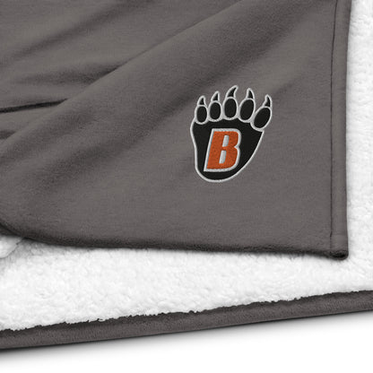 White Bear Lake Bear Paw Premium Sherpa Blanket