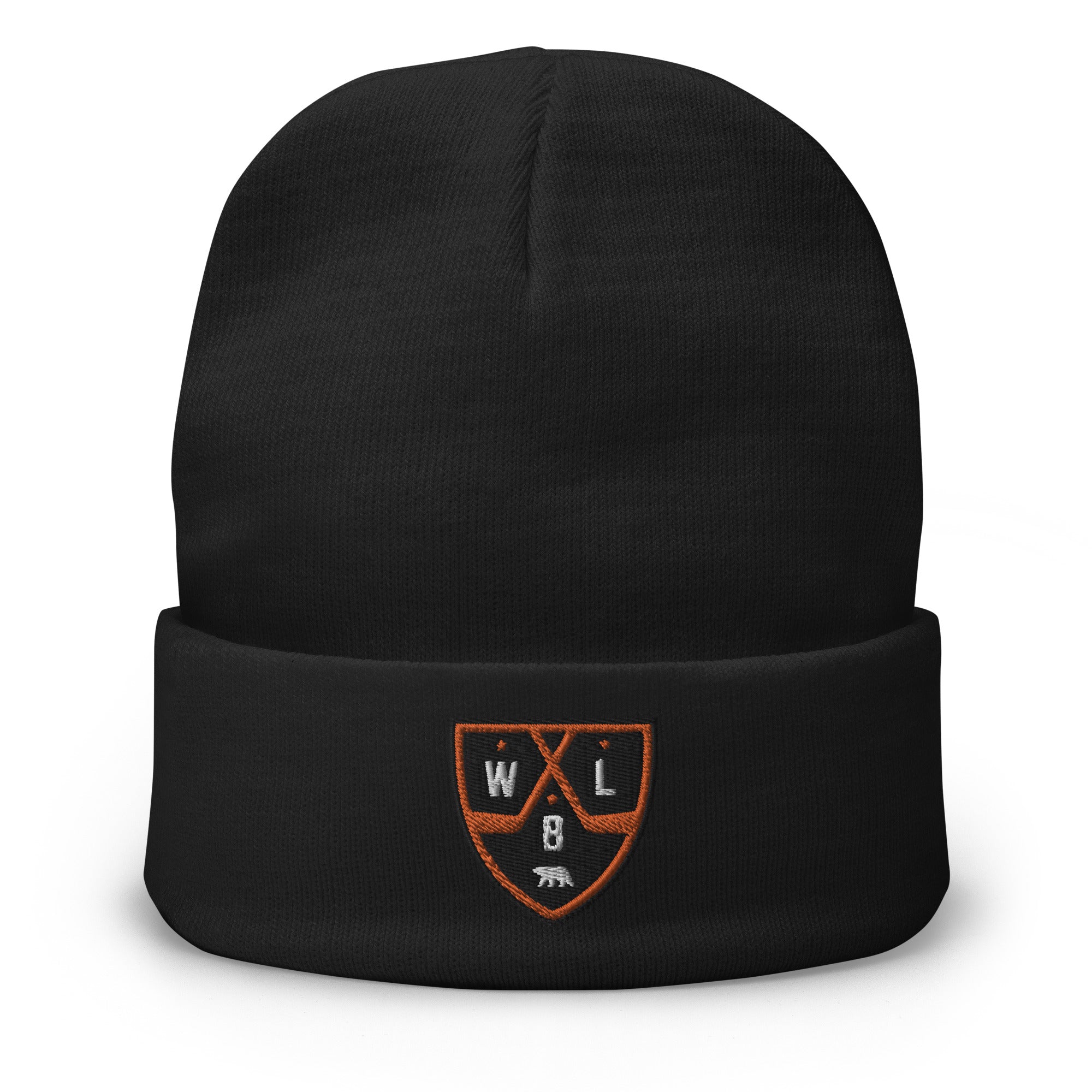 White Bear Lake Hockey Shield Embroidered Beanie